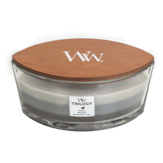 WoodWick kaars Ellipse Warm Woods Trilogy