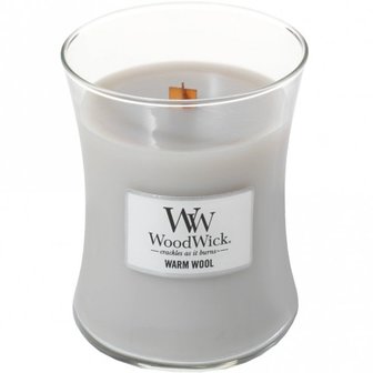 WoodWick kaars medium Warm Wool