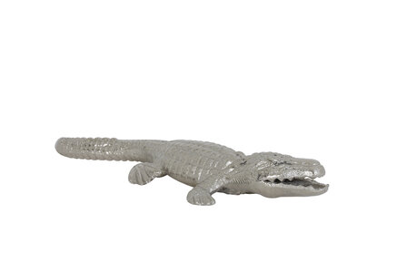 Zilverkleurige metalen krokodil