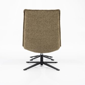 Fauteuil Marcus met voetenbankje groen