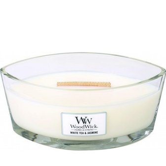 WoodWick kaars Ellipse White Tea &amp; Jasmine