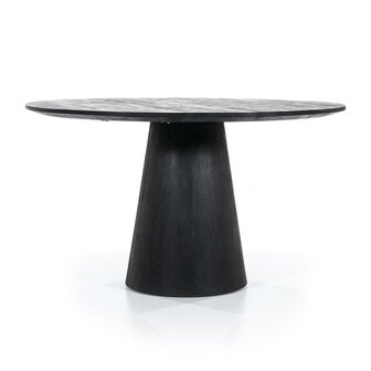 Eettafel Aron Rond zwart 