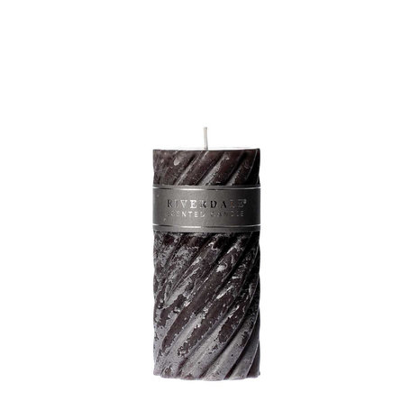 Riverdale Swirl kaars dark grey, 72 branduren